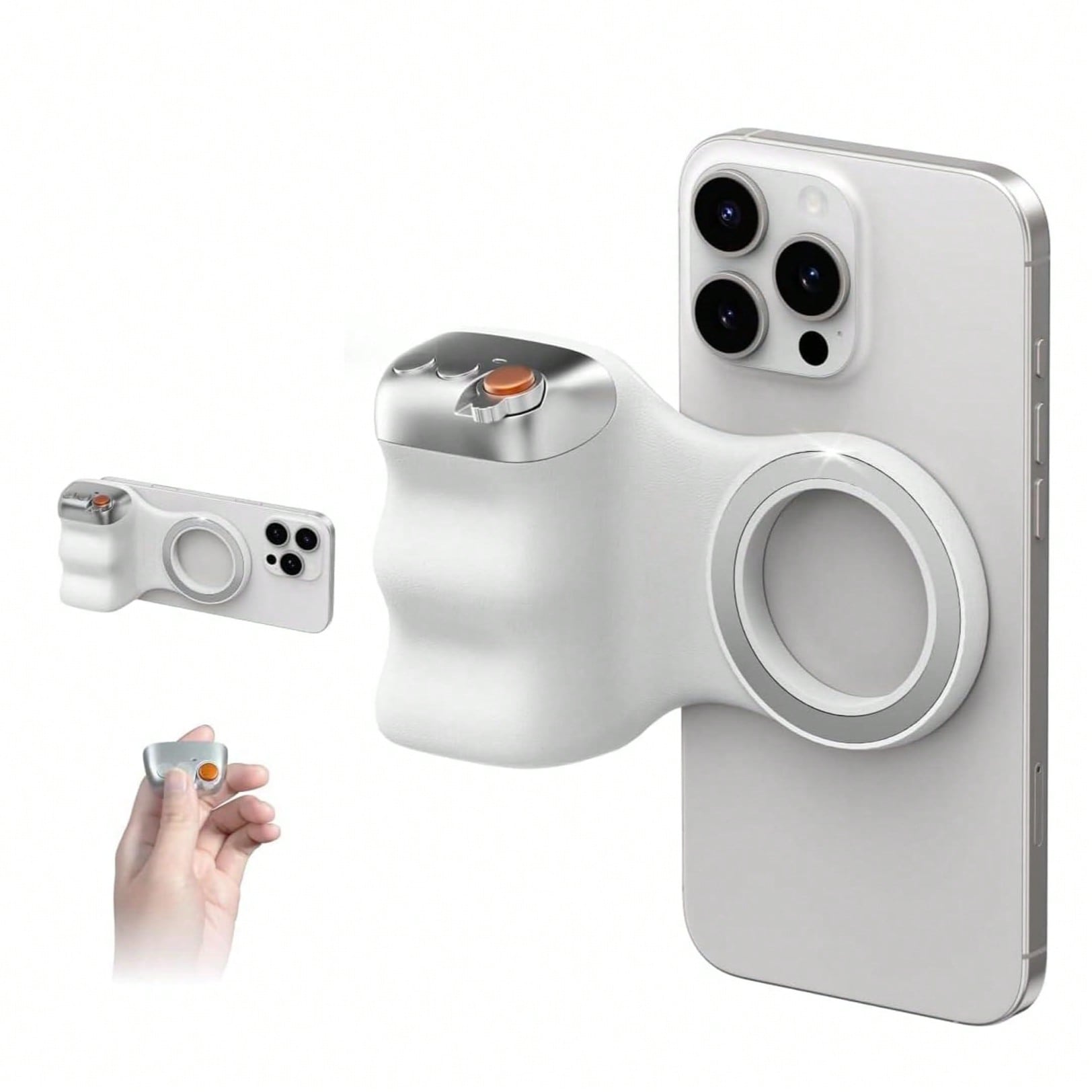 Zoom Lighting Kit - Silver Magnetic Phone Camera Grip &