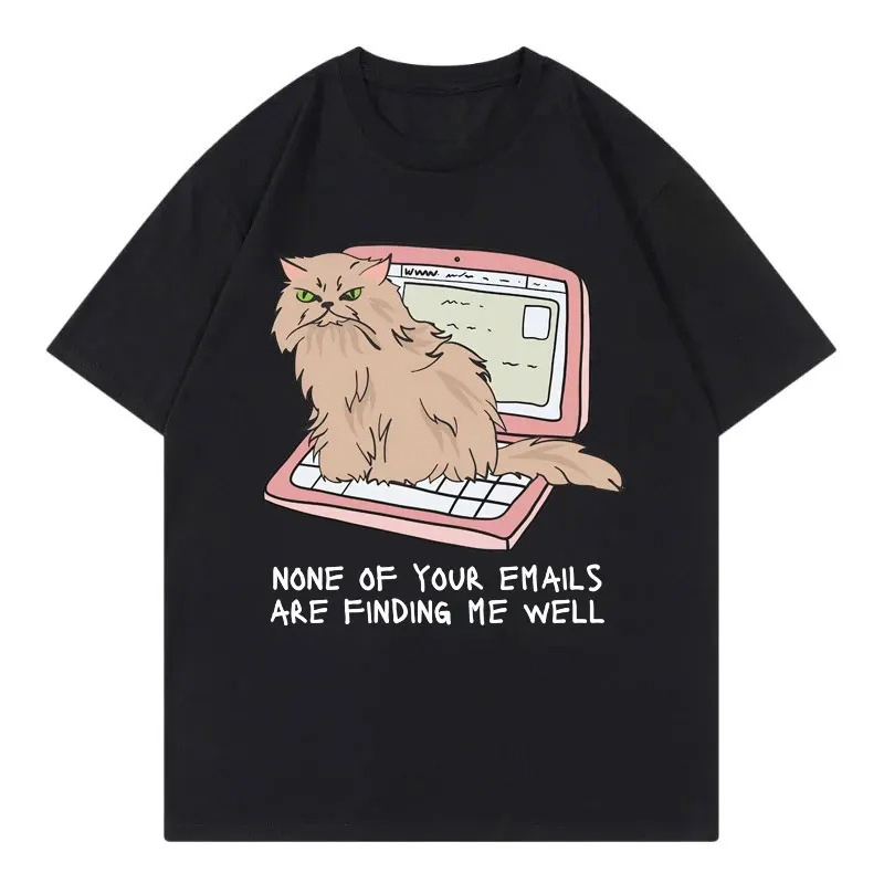 Home Office Email - Office Cat T-shirt: 