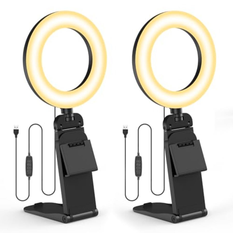 Zoom Lighting Kit - 2Packs-Ring Light for Computer LaptopVideo Conference
