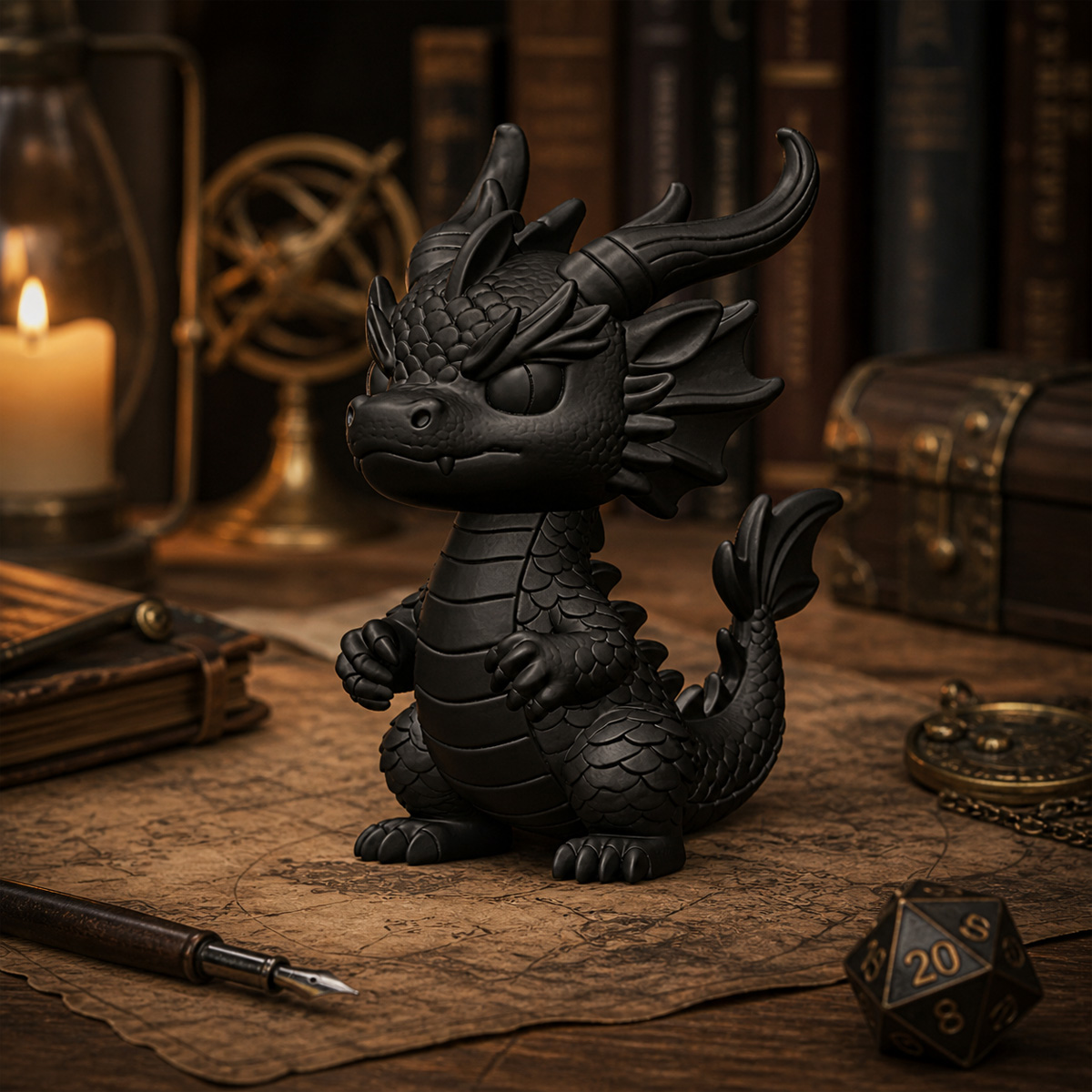 Home Office Freelancer - (9*5.4cm) Miniature Dragon Figurine 3D Printed