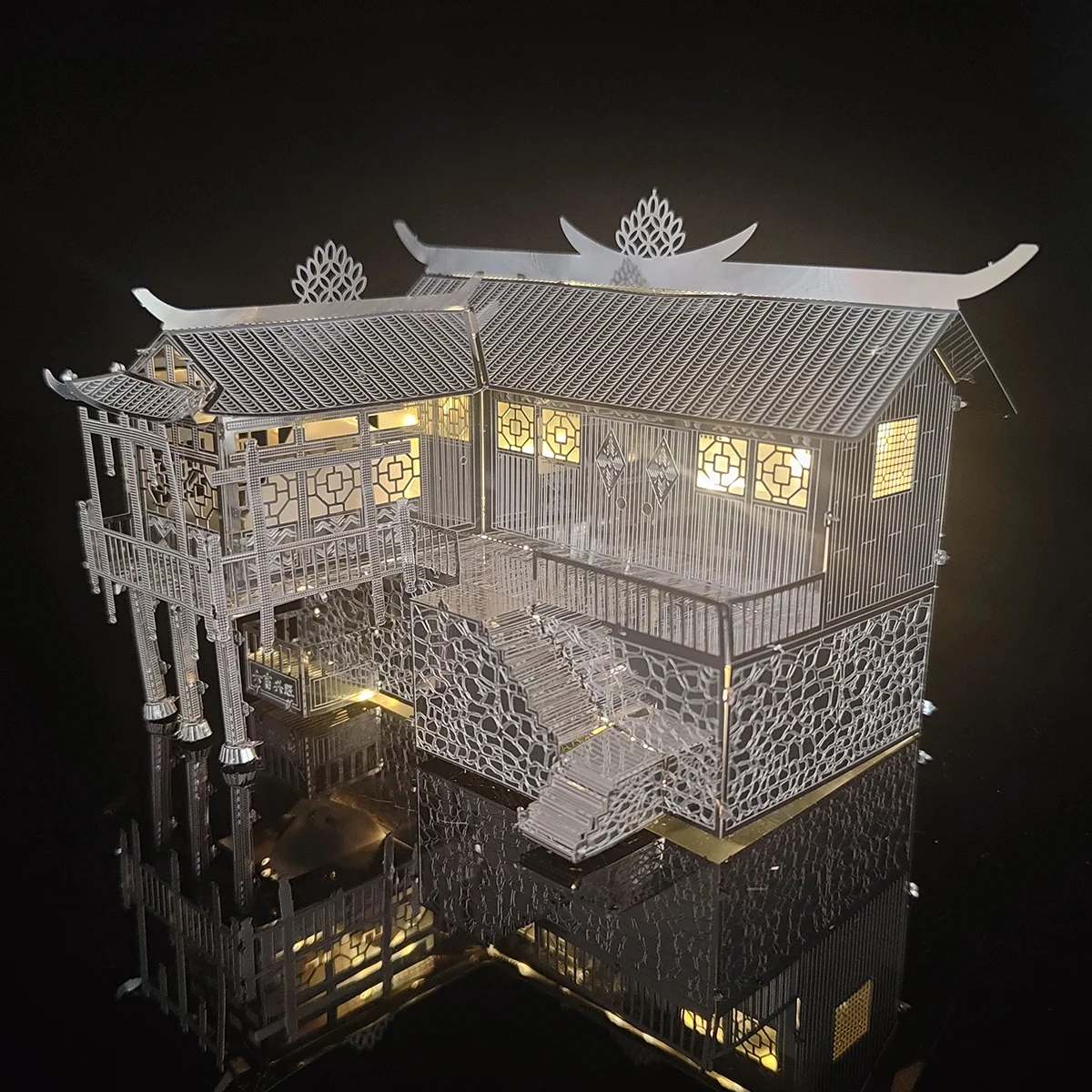 Home Office Architecture - 3D Metal Puzzle Stilt House Architectural