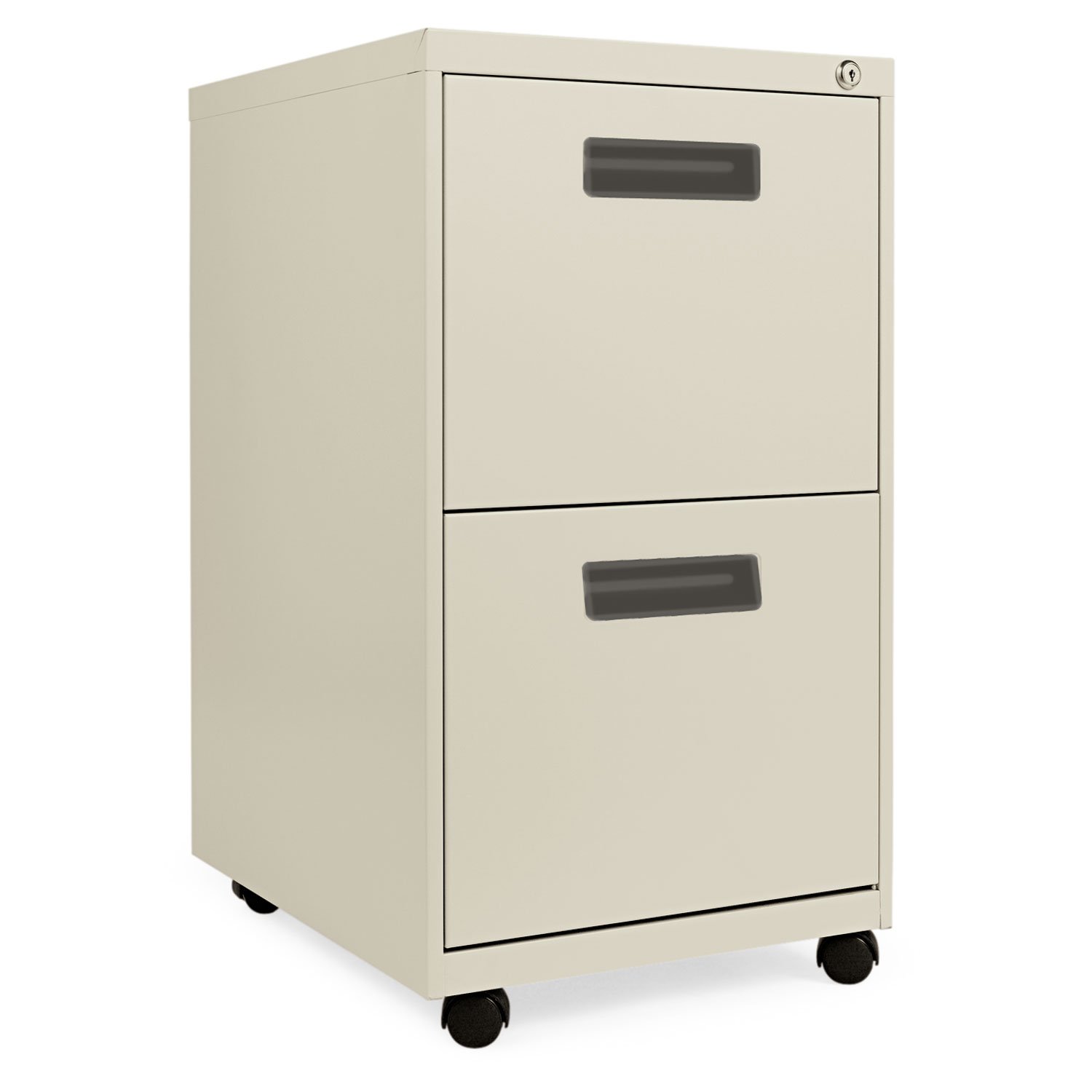 Drawer Pedestal Cabinet - 2-Drawer Metal File Cabinet, Locking Mobile