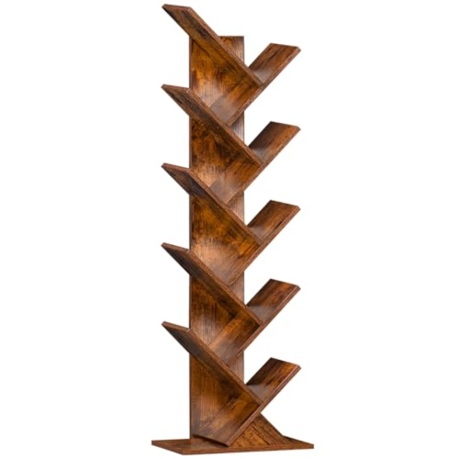 Bookcase Wood Shelf - Tree Book Shelf, Floor Standing Wood