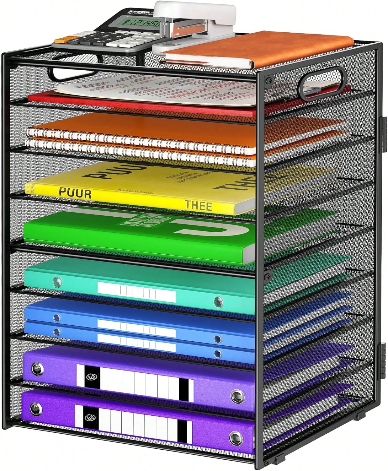 9 Tier Paper Organizer With Ha - مراجعة Letter Tray Desk وسعره