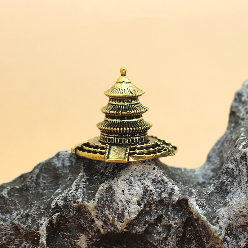 Brass Temple Architecture Figu - مراجعة Home Office Architecture وسعره