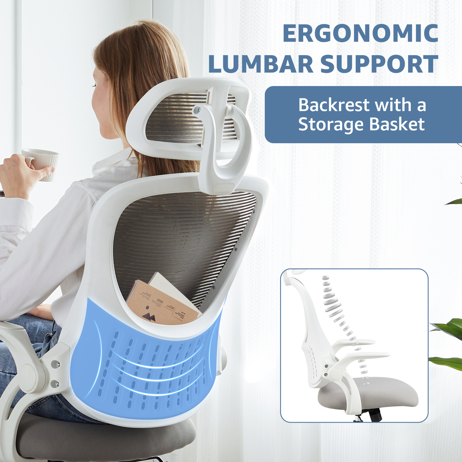 JHK Mesh Ergonomic Office Comp - مراجعة Home Office Cozy وسعره