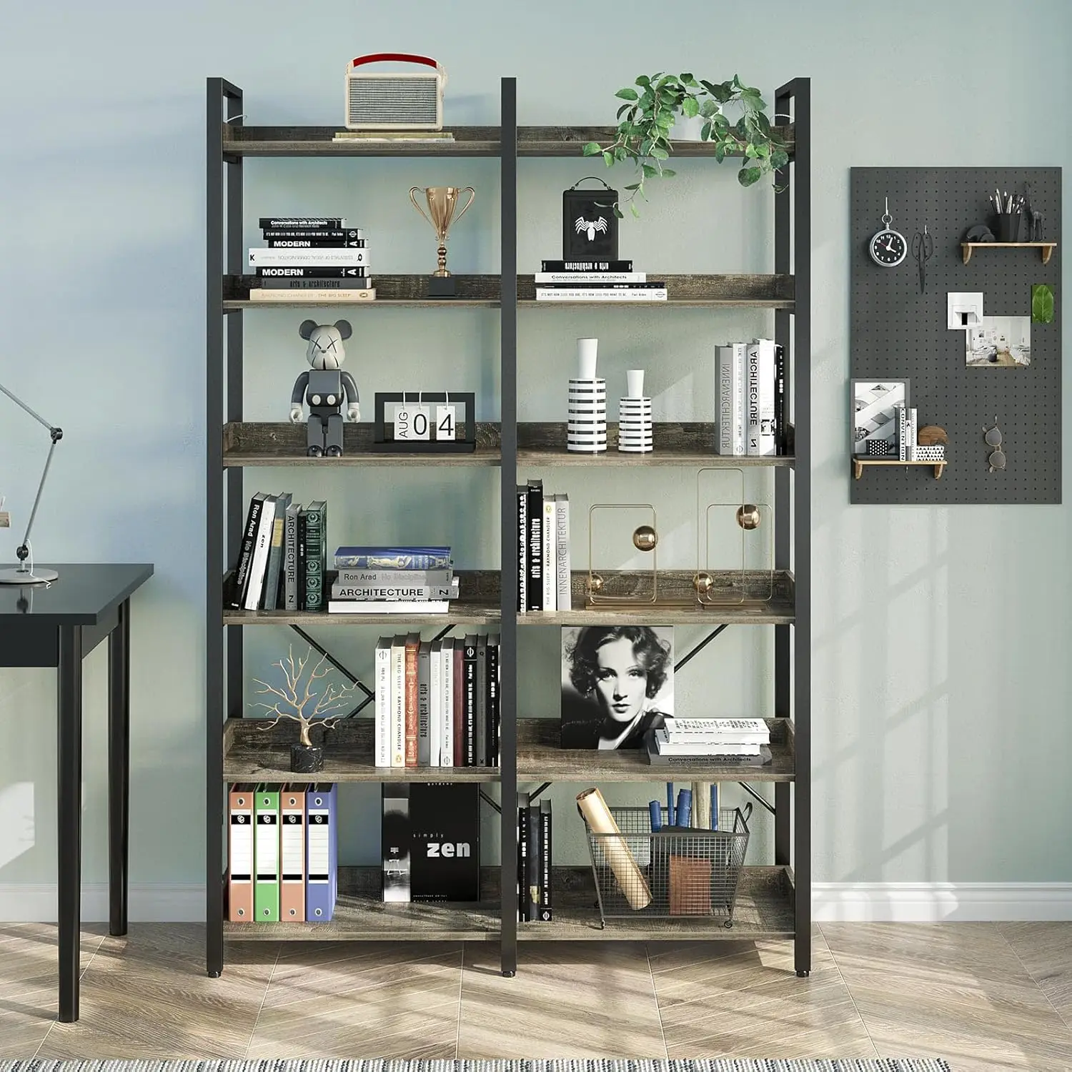 BestsellerSeventable Bookshelf - مراجعة Bookcase Wood Shelf وسعره