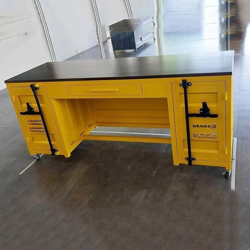 Industrial style computer desk - مراجعة Home Office Industrial Style وسعره
