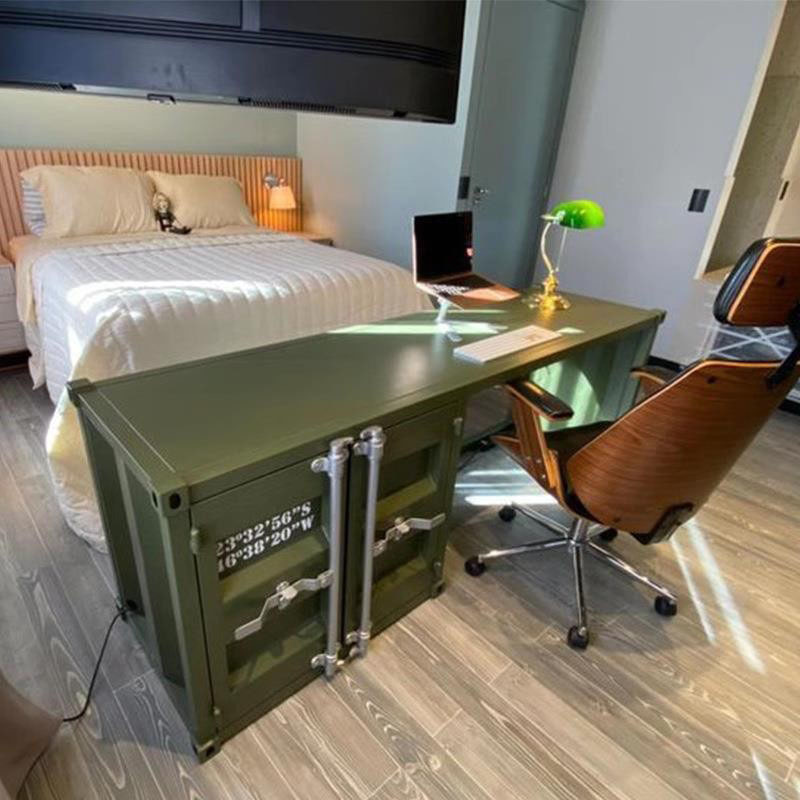 Industrial style computer desk - مراجعة Home Office Industrial Style وسعره