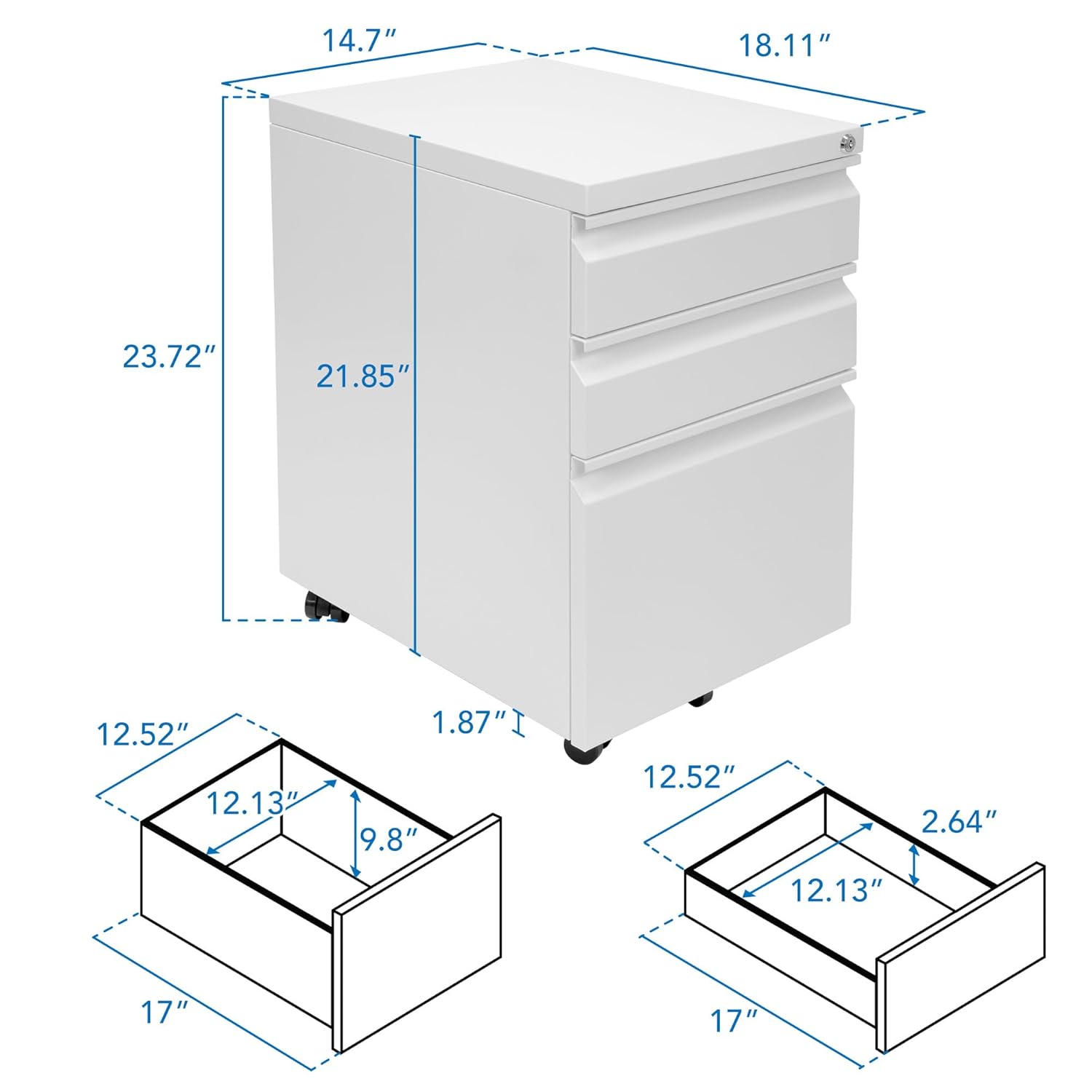 3 Drawer File Cabinet with Loc - مراجعة Drawer Pedestal Cabinet وسعره