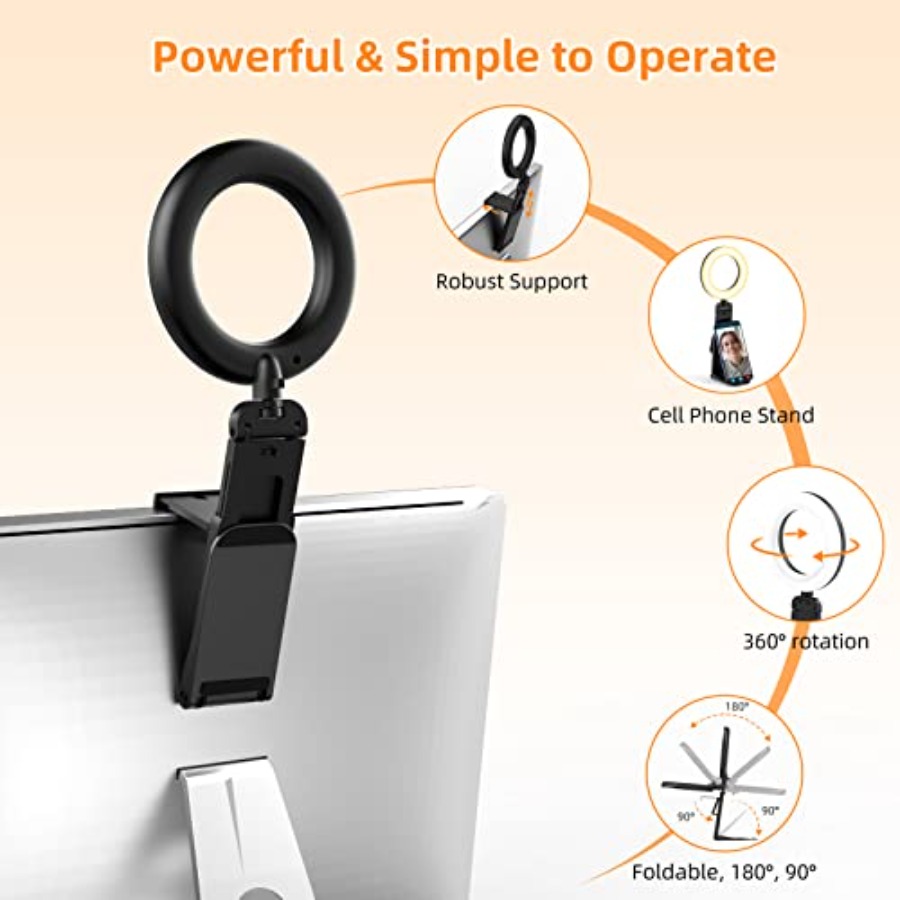 2Packs-Ring Light for Computer - مراجعة Zoom Lighting Kit وسعره