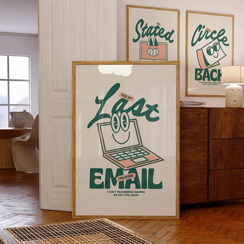 Funny Green Office Art Poster  - مراجعة Home Office Email وسعره