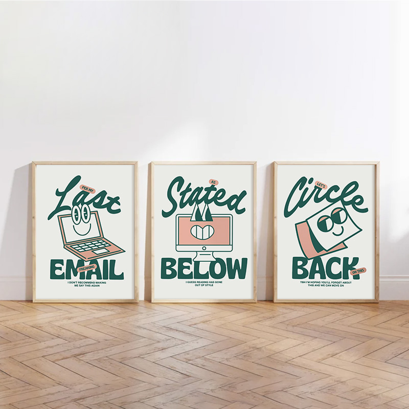 Funny Green Office Art Poster  - مراجعة Home Office Email وسعره