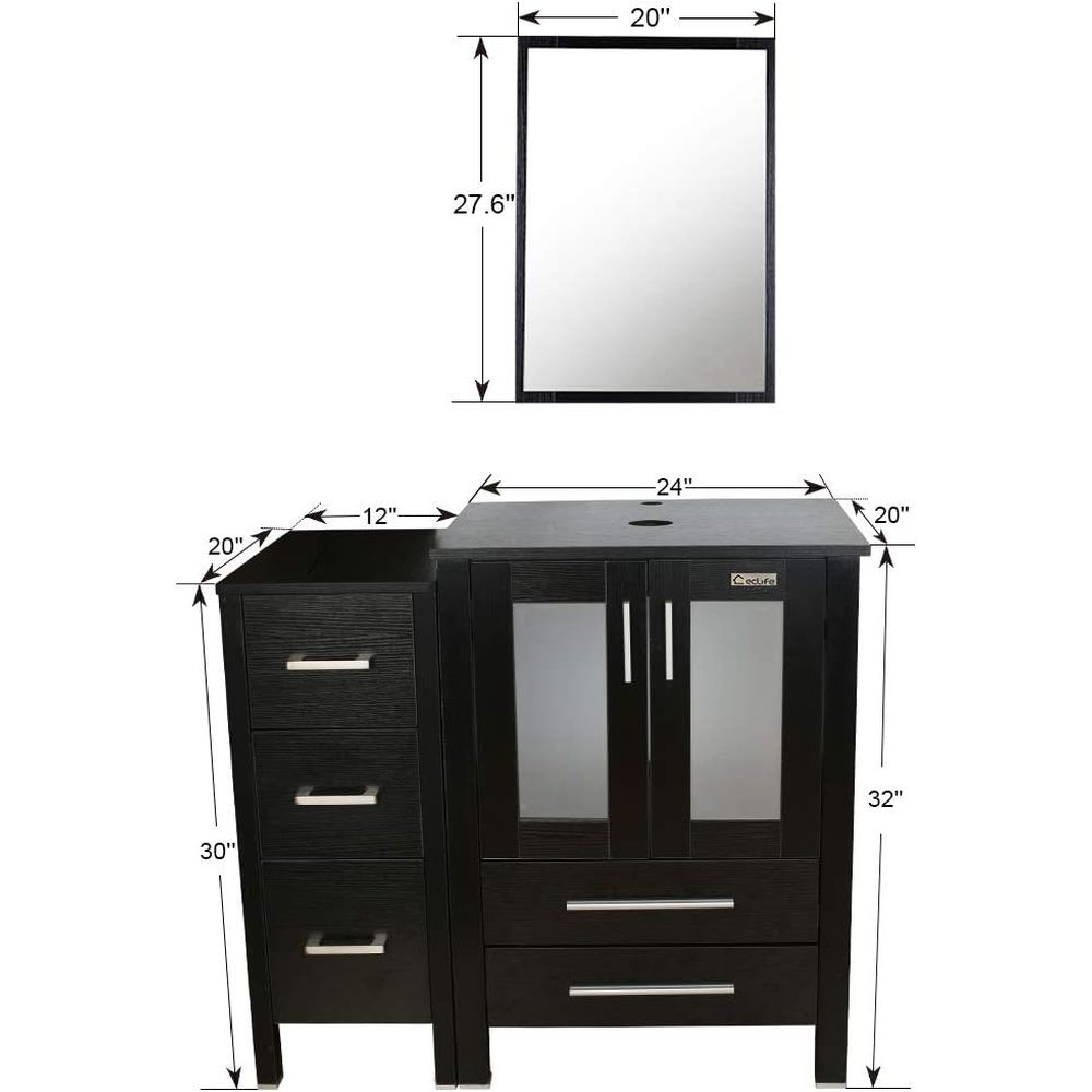 36 Deep Pedestal Bathroom Vani - مراجعة Drawer Pedestal Cabinet وسعره