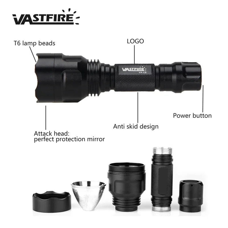 LED Tactical Hunting Flashligh - مراجعة Zoom Lighting Kit وسعره