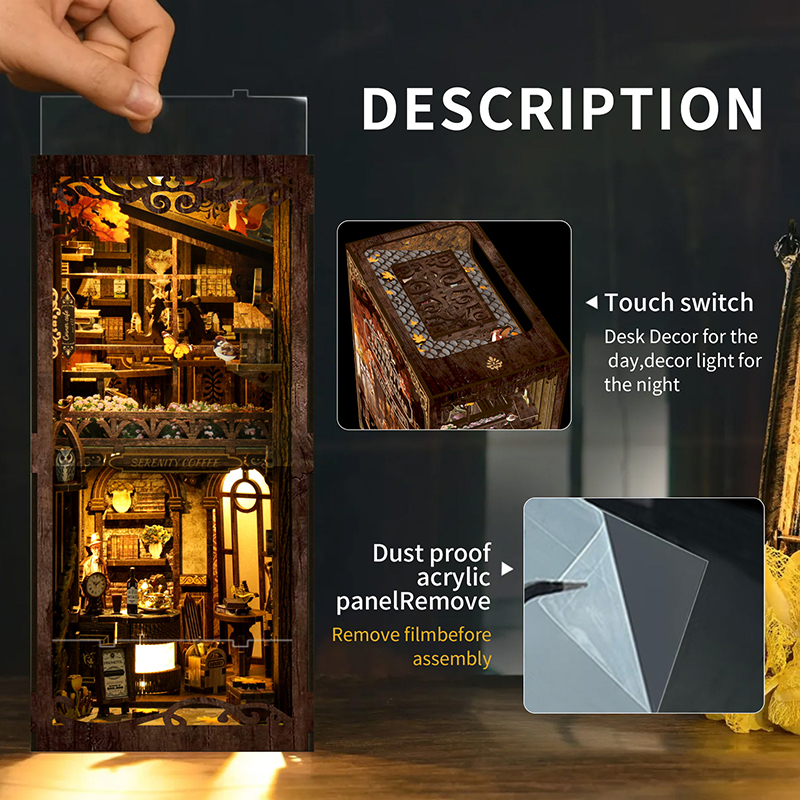 DIY Wooden Book Nook 3D Puzzle - مراجعة Home Office Architecture وسعره