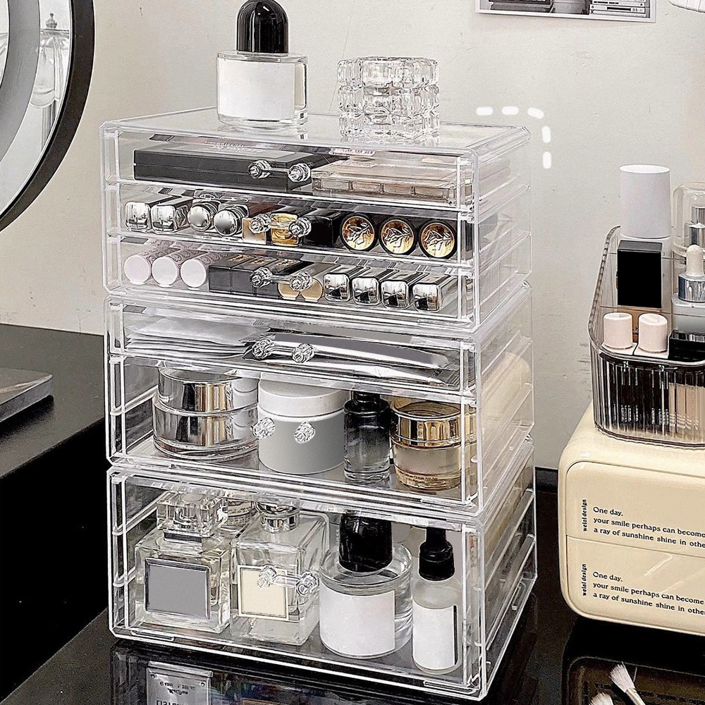 Transparent Makeup Storage Box - مراجعة Home Office Freelancer وسعره