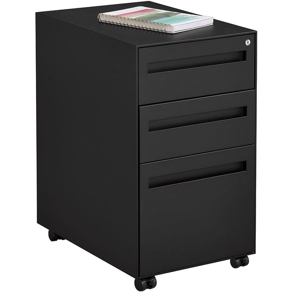 Pedestal Cabinet with Lock, 3  - مراجعة Drawer Pedestal Cabinet وسعره