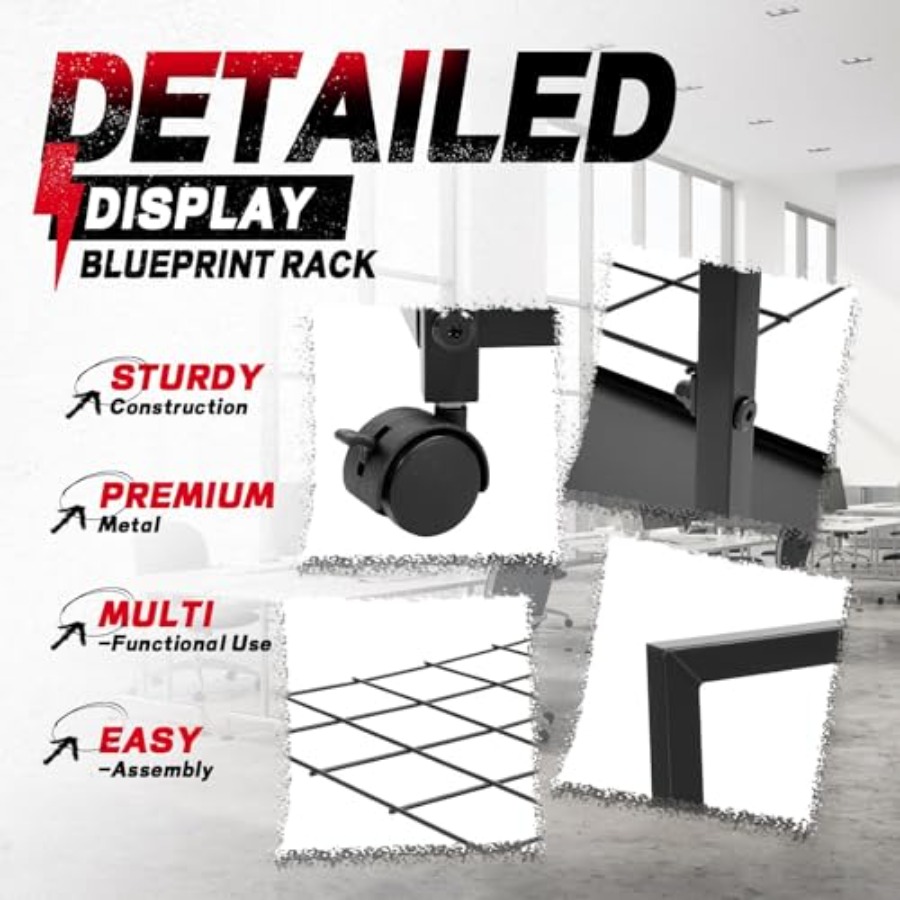 Blueprint Storage Rack 48 Slot - مراجعة Home Office Architecture وسعره
