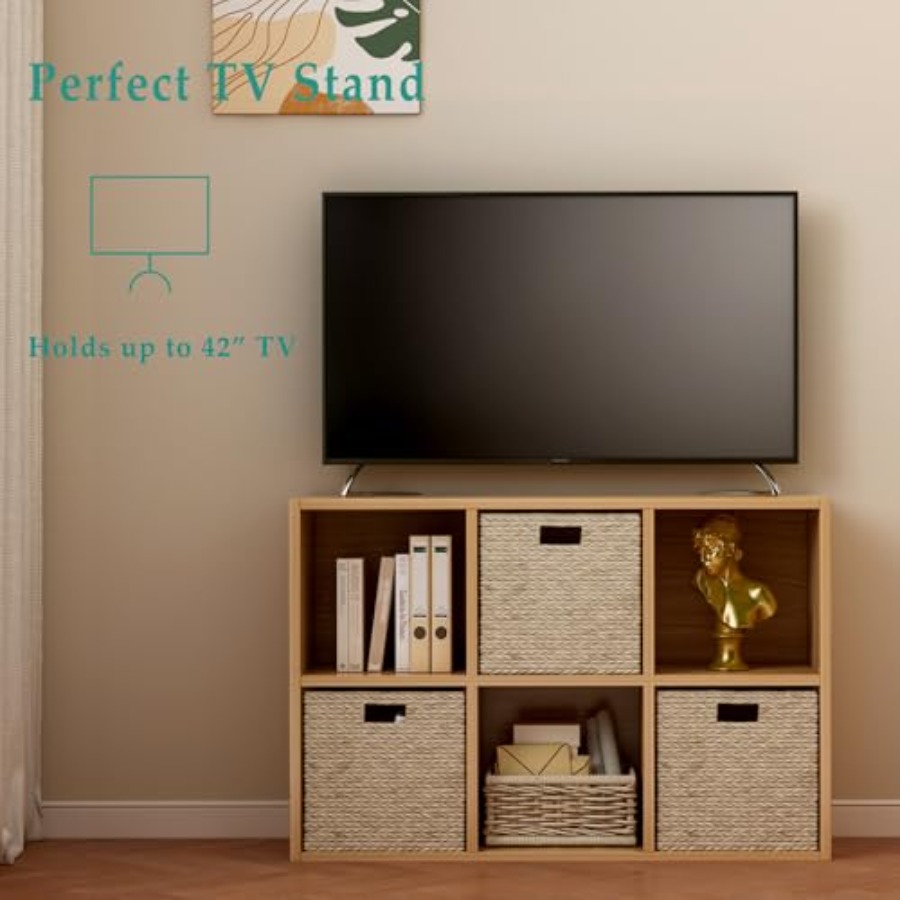 6-Cube Storage Shelf Bookcase  - مراجعة Bookcase Wood Shelf وسعره