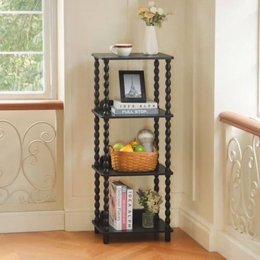 Book Shelf, 4-Tier Bookshelf w - مراجعة Bookcase Wood Shelf وسعره