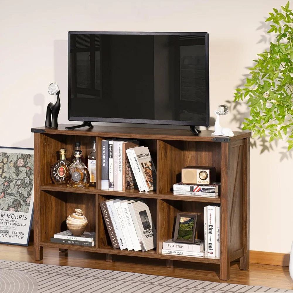 Farmhouse 6 Cube Book Shelf, W - مراجعة Bookcase Wood Shelf وسعره