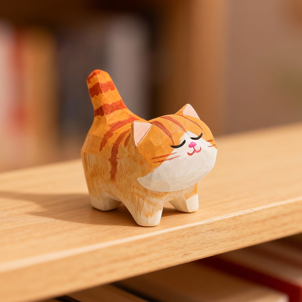 Cute Golden gradient Cat Figur - مراجعة Home Office Freelancer وسعره