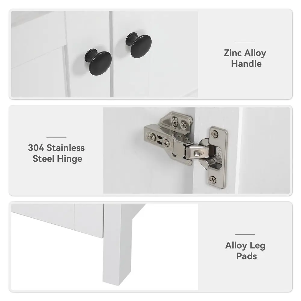 Inch White Bathroom Vanity wit - مراجعة Drawer Pedestal Cabinet وسعره