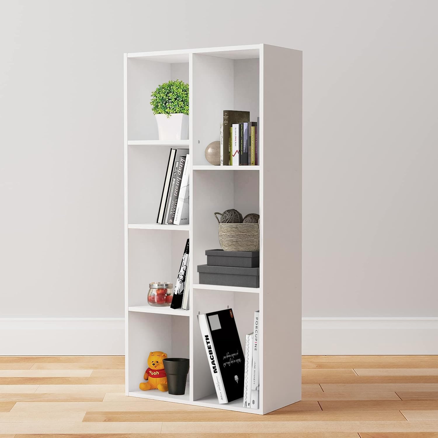 7 Cube Organizer Bookcase for  - مراجعة Bookcase Wood Shelf وسعره