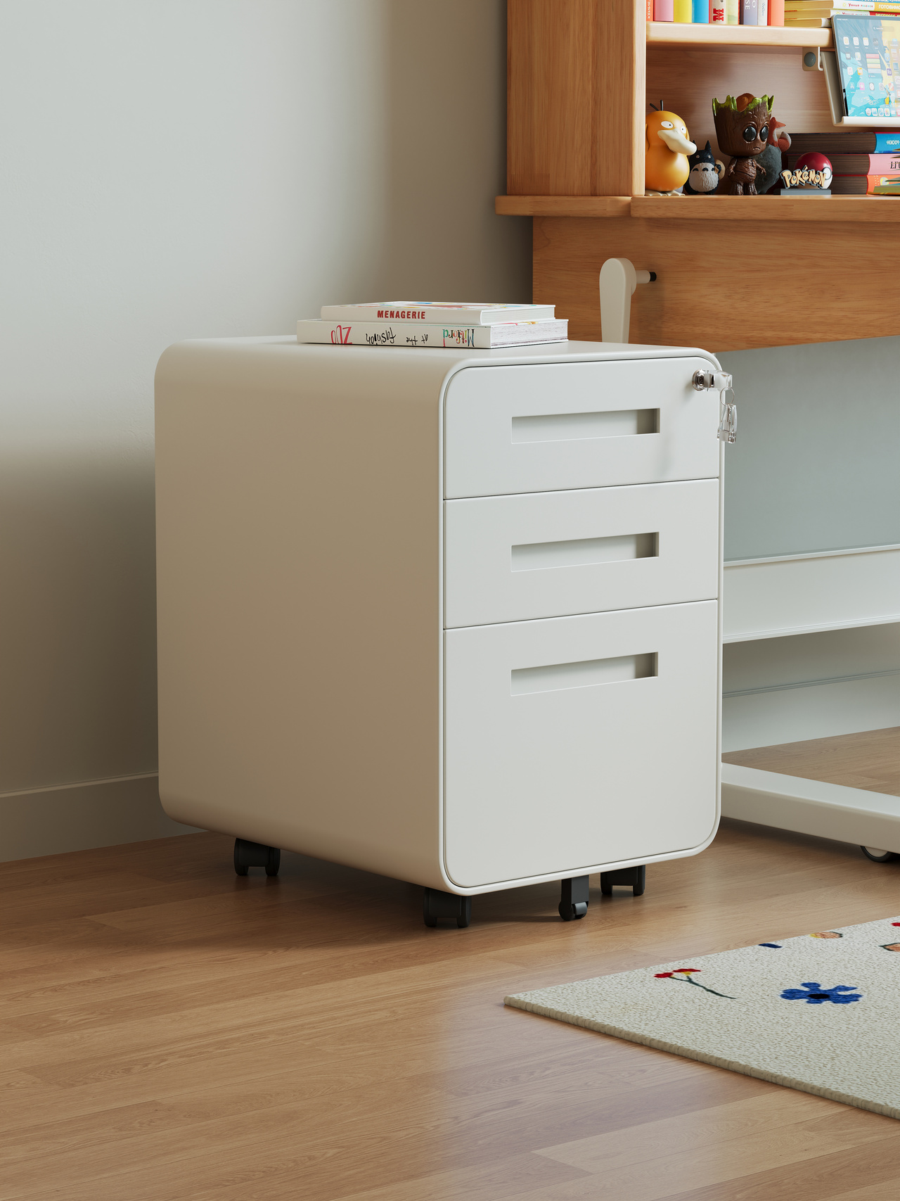 ￥%Modern Simple Kids' 3-Drawer - مراجعة Drawer Pedestal Cabinet وسعره