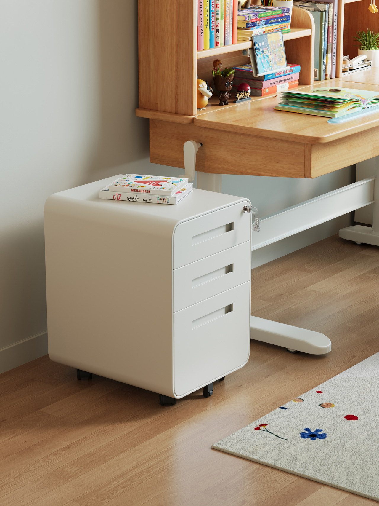 ￥%Modern Simple Kids' 3-Drawer - مراجعة Drawer Pedestal Cabinet وسعره