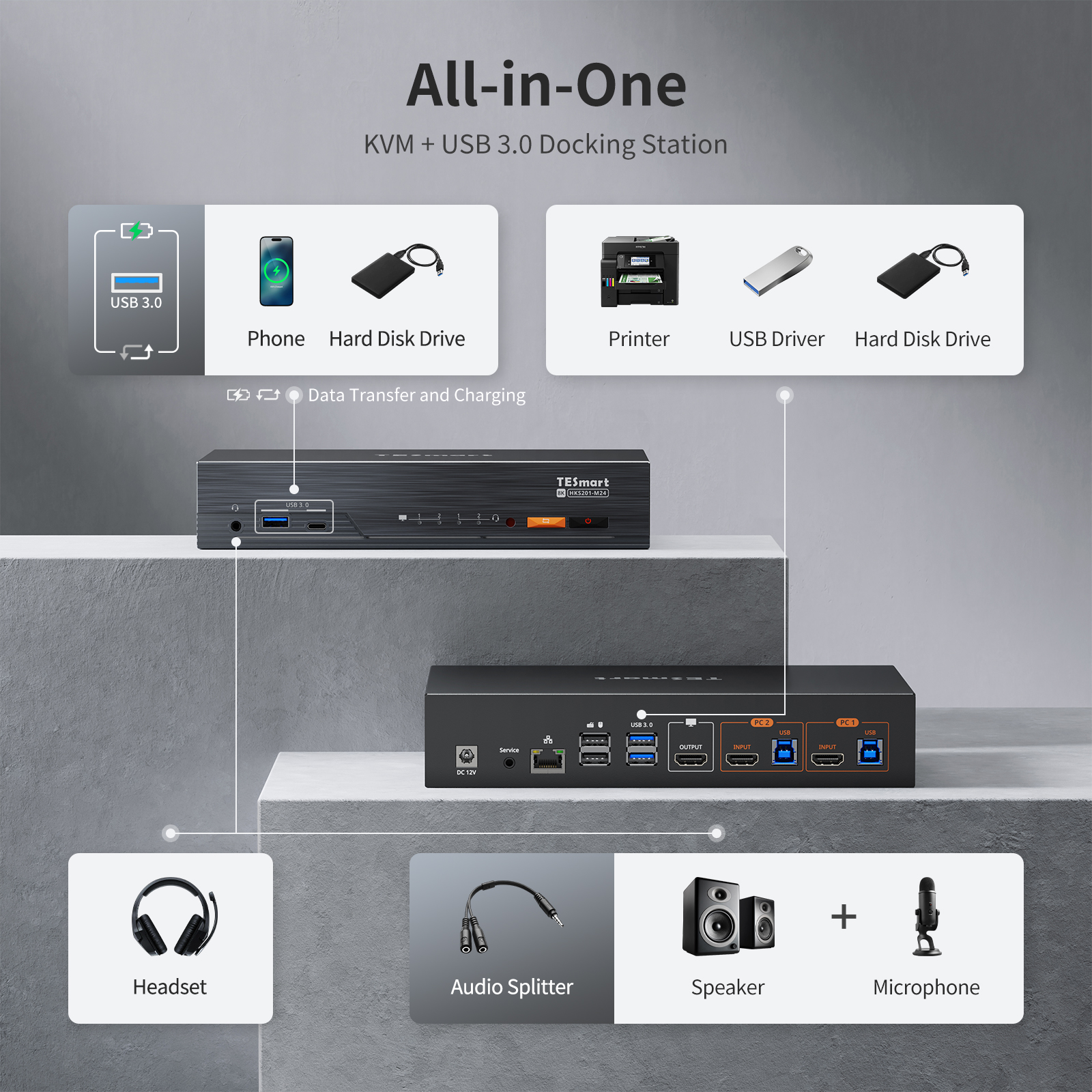 X TESmart 2 Port KVM Switches  - مراجعة Home Office Kvm Switch وسعره