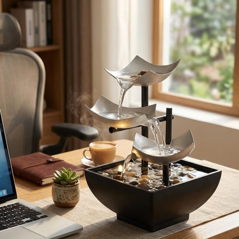 Tabletop Water Fountain Orname - مراجعة Home Office Cozy وسعره