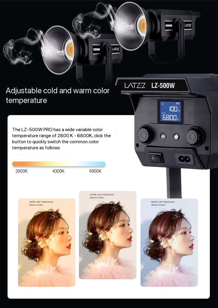 LATZZ 500W LED Video Light 280 - مراجعة Zoom Lighting Kit وسعره