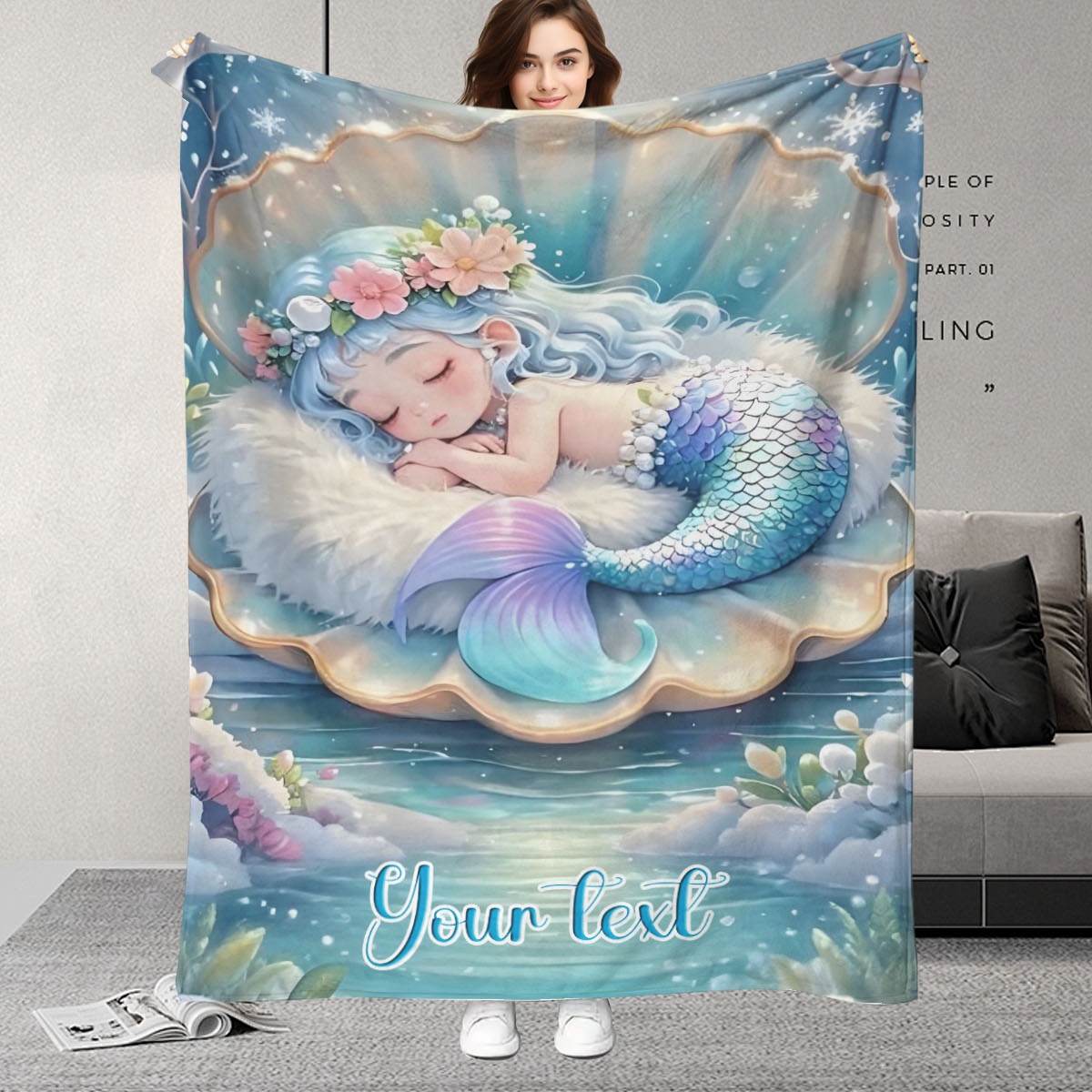 Personalized Name Mermaid   Bl - مراجعة Home Office Cozy وسعره