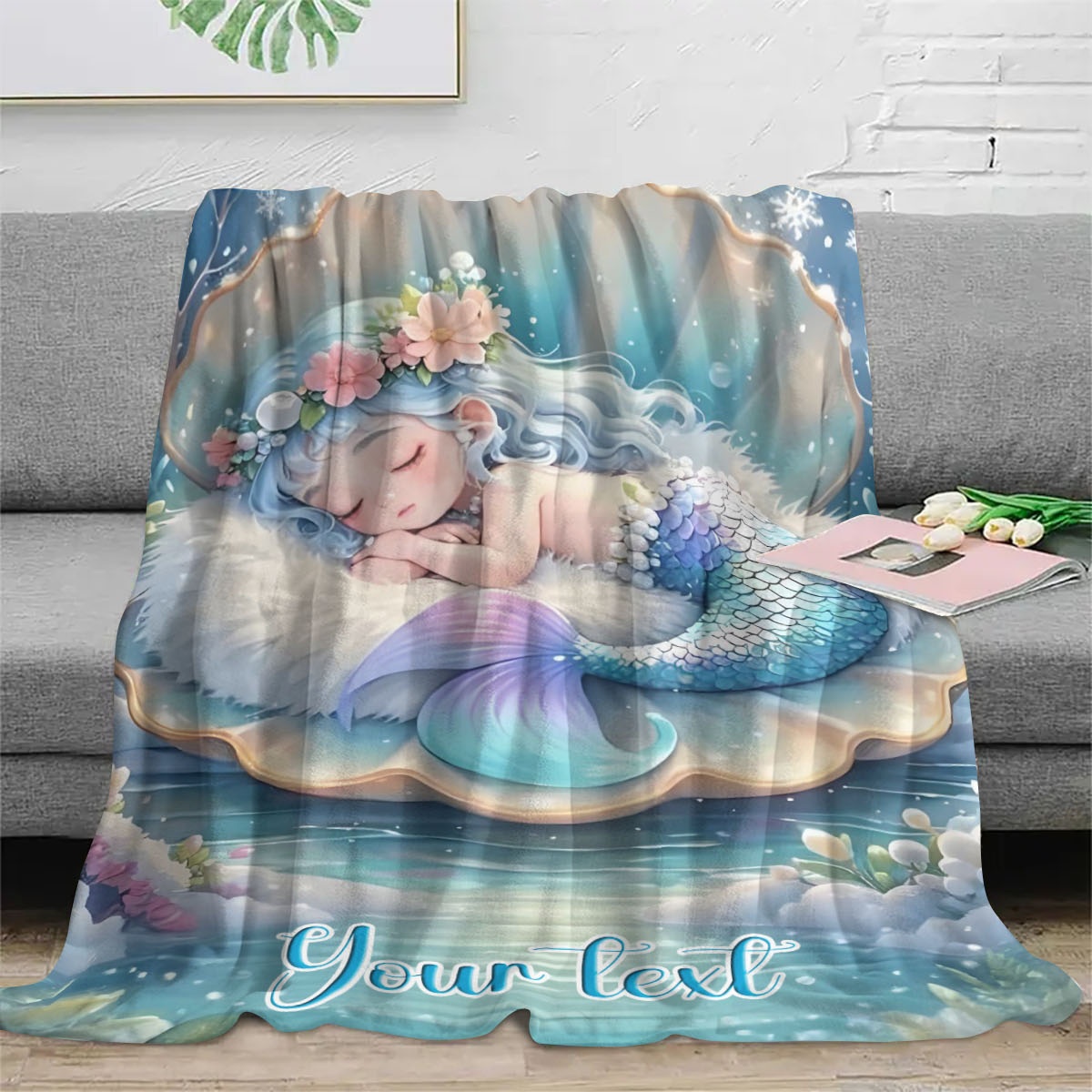Personalized Name Mermaid   Bl - مراجعة Home Office Cozy وسعره