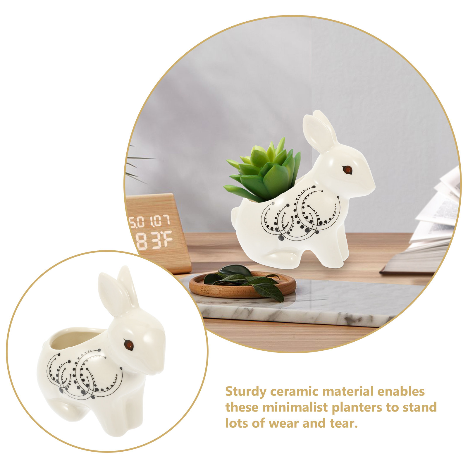 Rabbit Shaped Ceramic Flower P - مراجعة Home Office Design Ideas وسعره