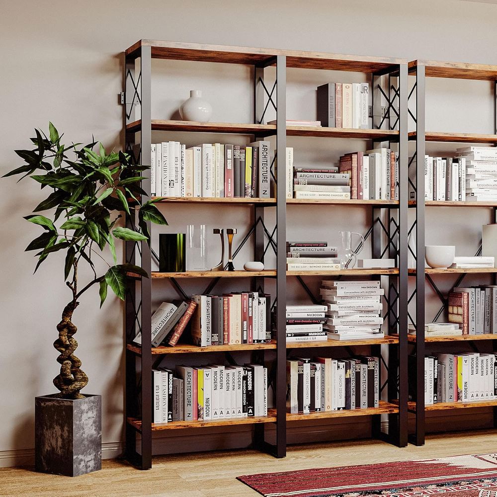 6-Tier 76 High Open Large Book - مراجعة Home Office Industrial Style وسعره