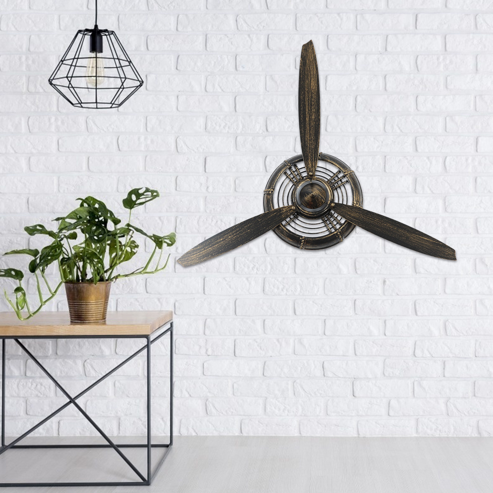 Vintage Propeller Wall Hanging - مراجعة Home Office Industrial Style وسعره