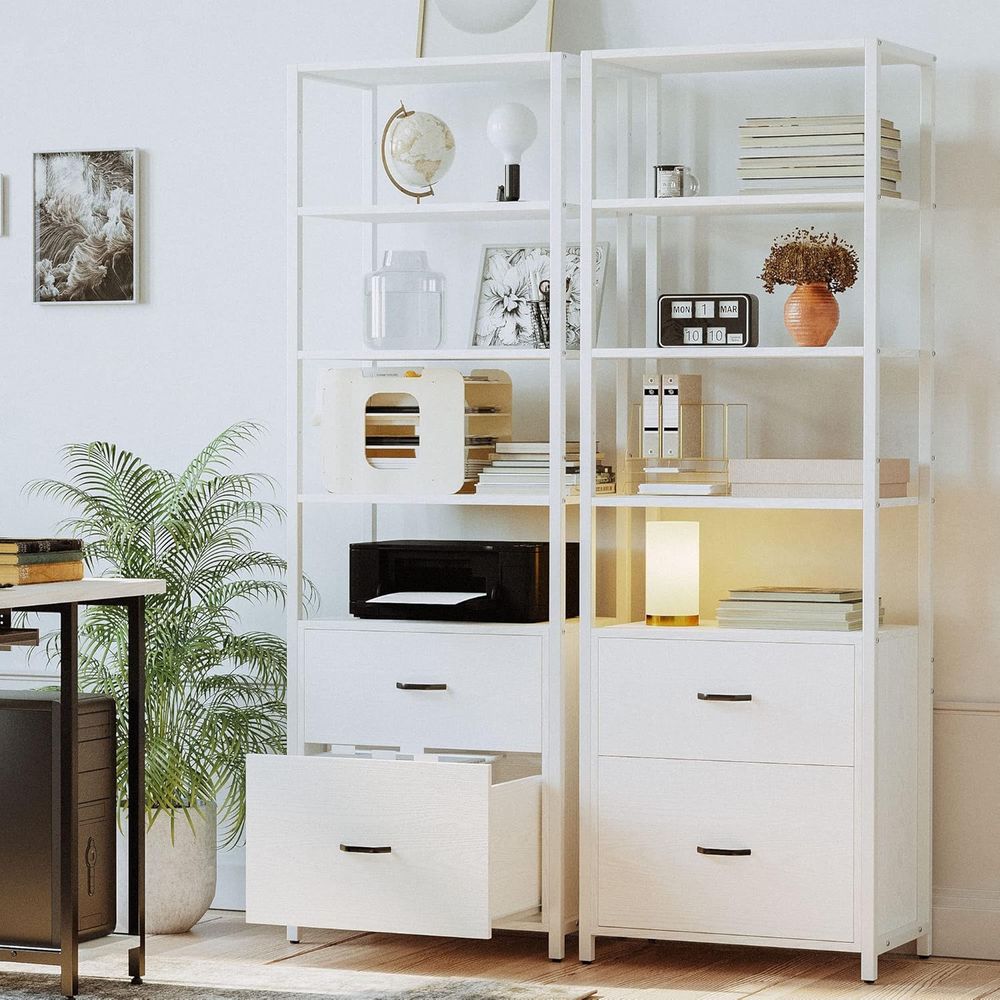 Industrial Style 5-Tier Booksh - مراجعة Home Office Industrial Style وسعره