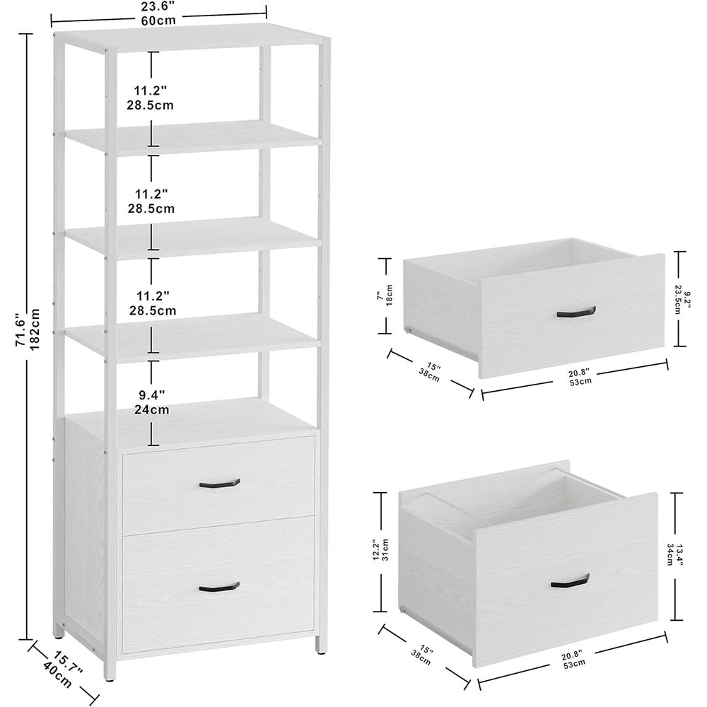 Industrial Style 5-Tier Booksh - مراجعة Home Office Industrial Style وسعره