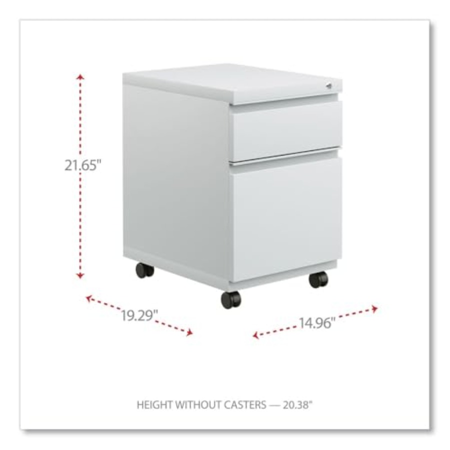 Light Gray 2-Drawer Metal Pede - مراجعة Drawer Pedestal Cabinet وسعره