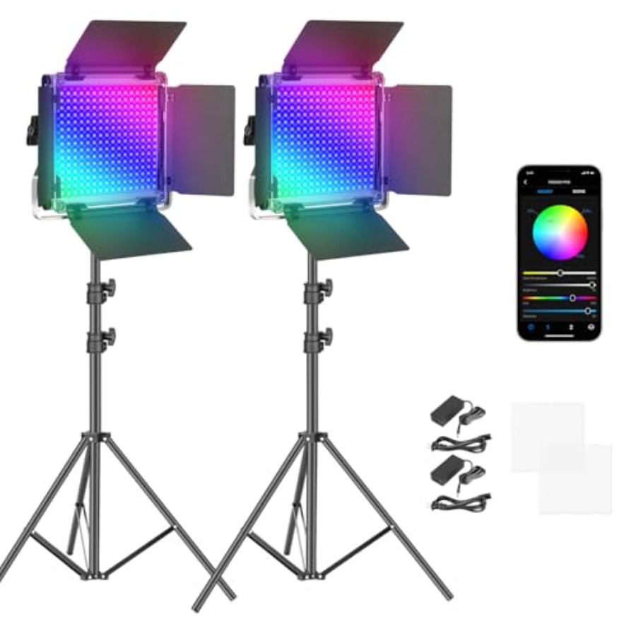2 Pack 660 PRO RGB LED Video L - مراجعة Zoom Lighting Kit وسعره