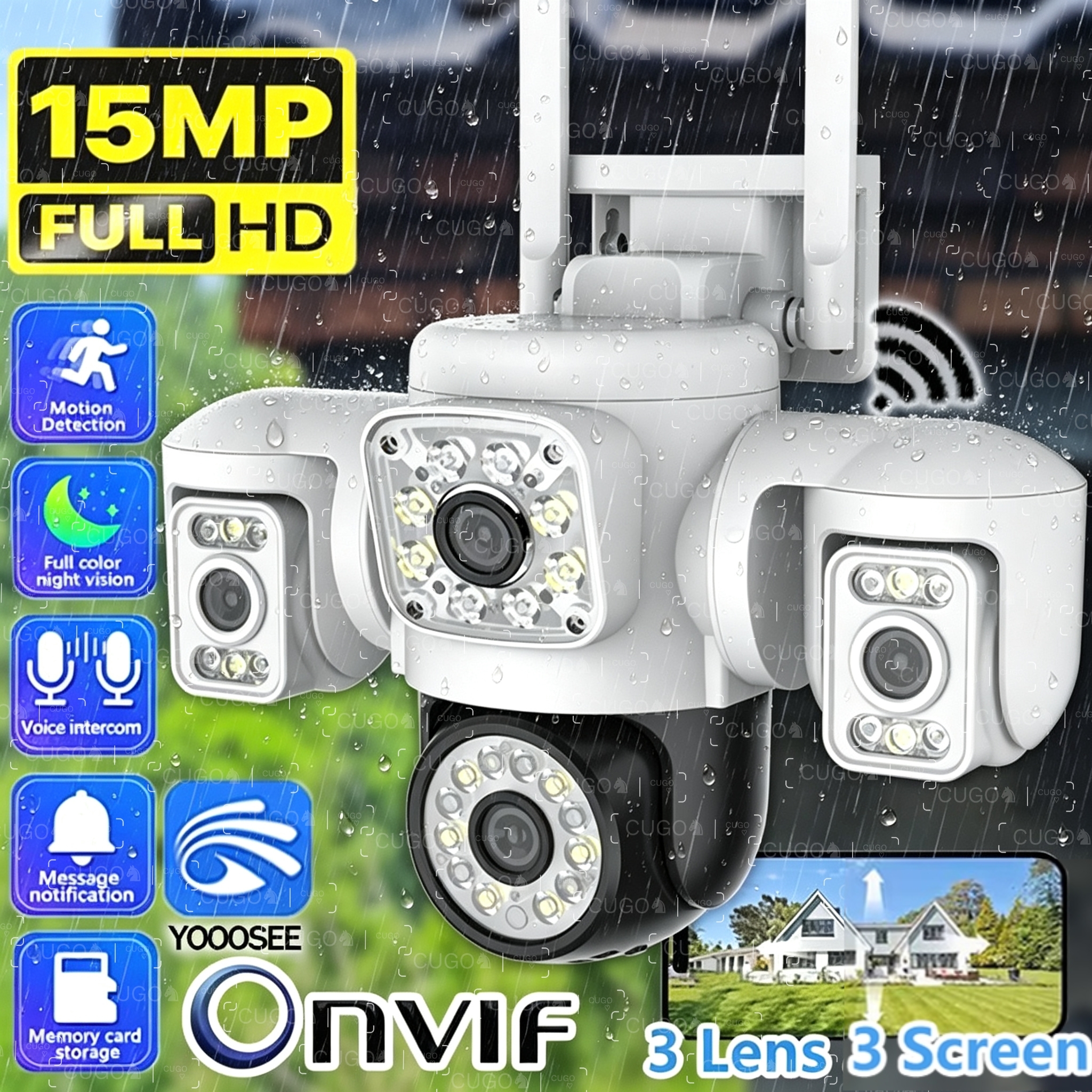 15MP 8K Wifi Camera Four Len T - مراجعة Home Office Email وسعره