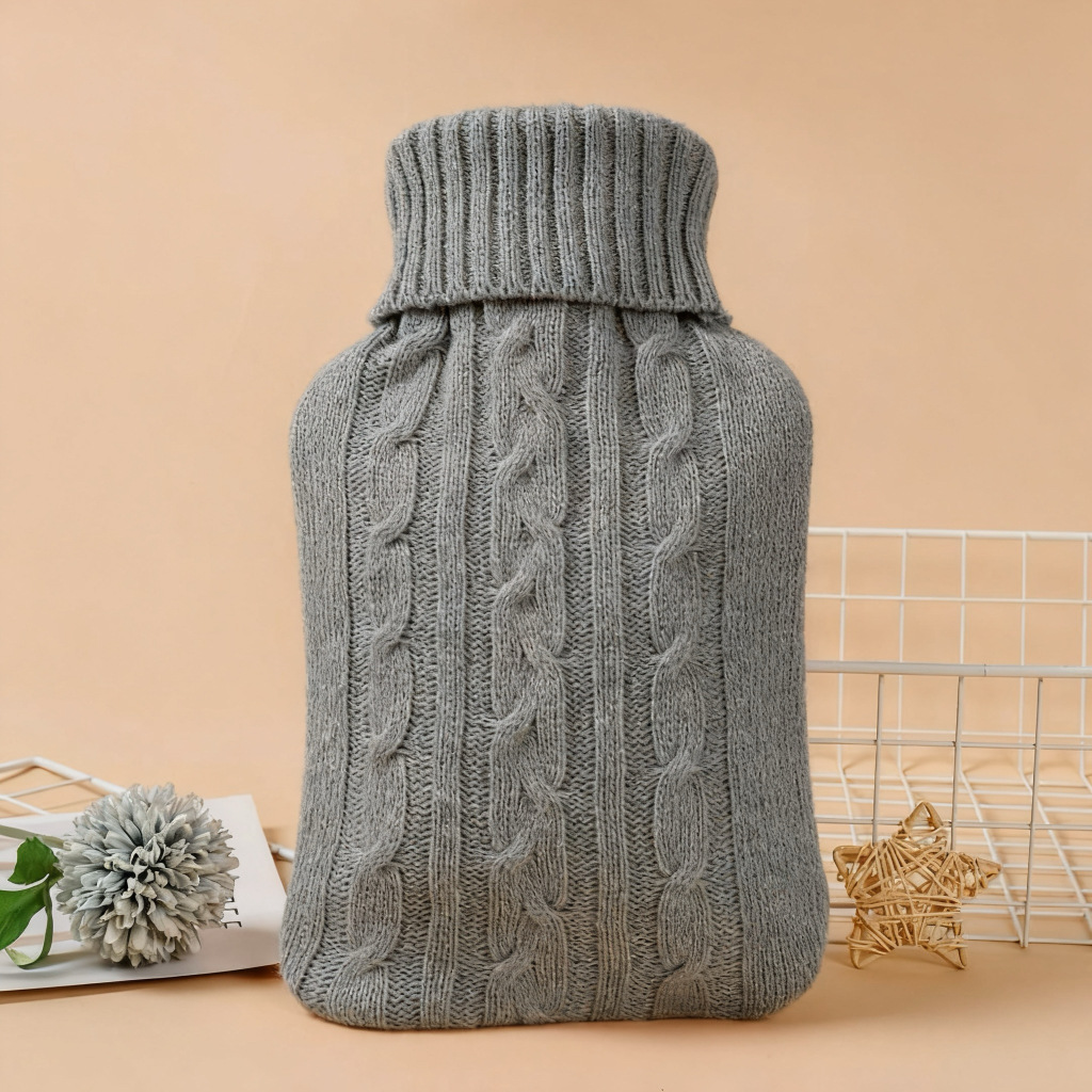 Gray Hot Water Bottle Cover -  - مراجعة Home Office Cozy وسعره
